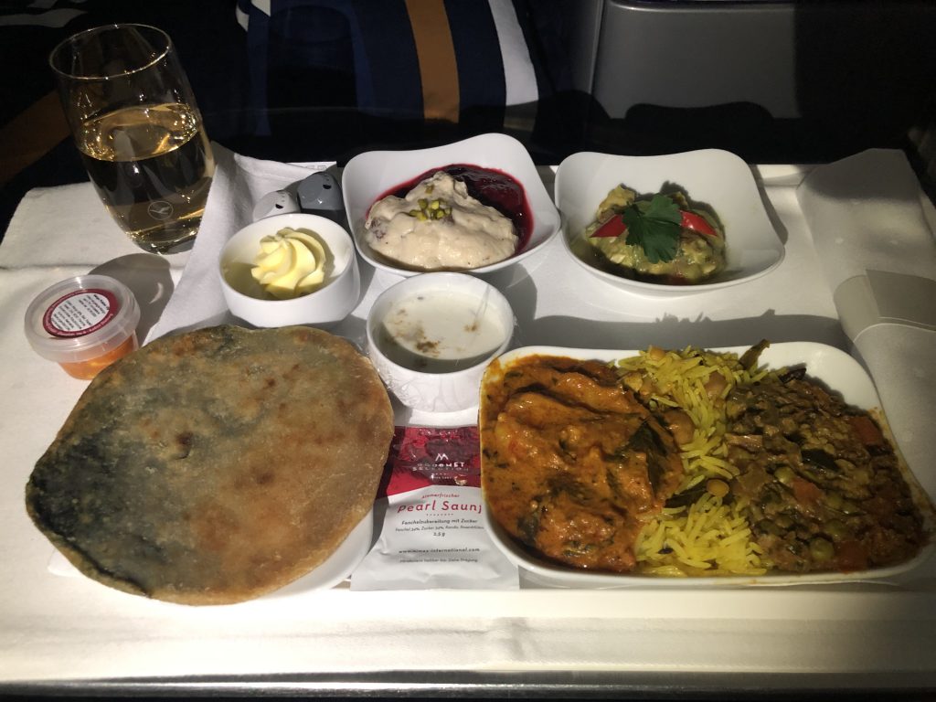 Lufthansa Business Class Food Indian Meal