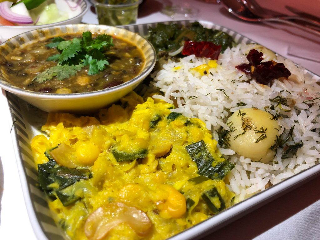 Entree Closeup of Thali 