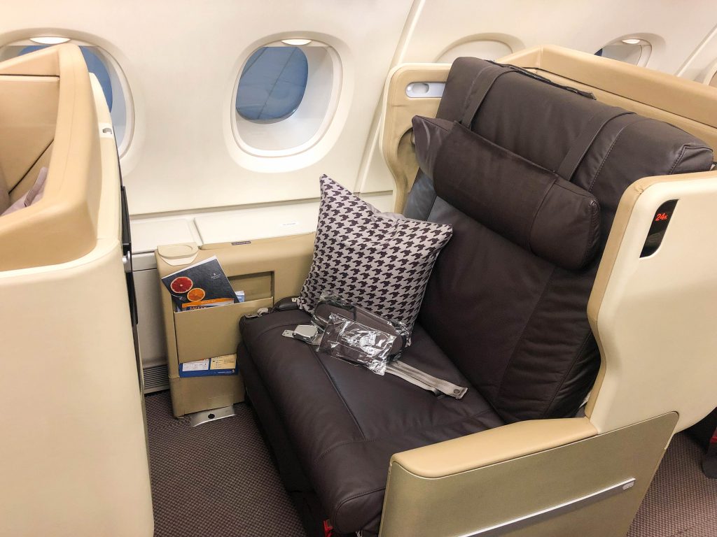 Singapore airlines a380 seat