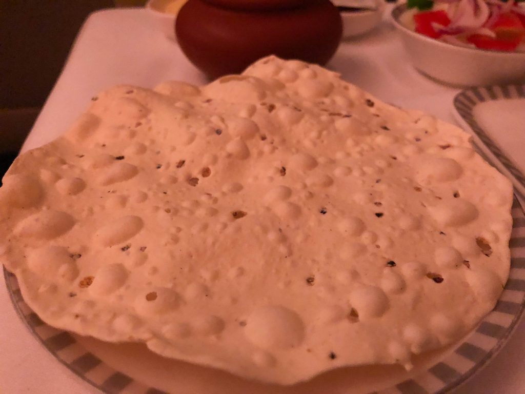 Papadum appetizer