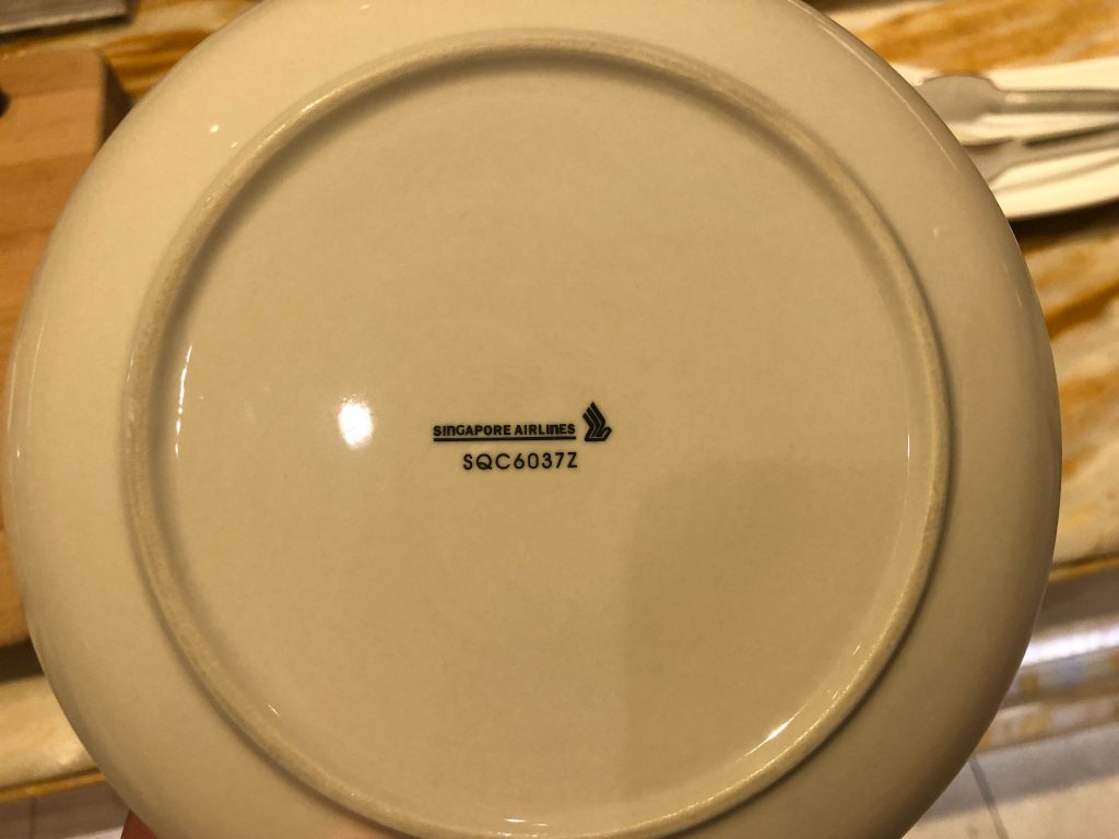 Singapore airlines dinnerware