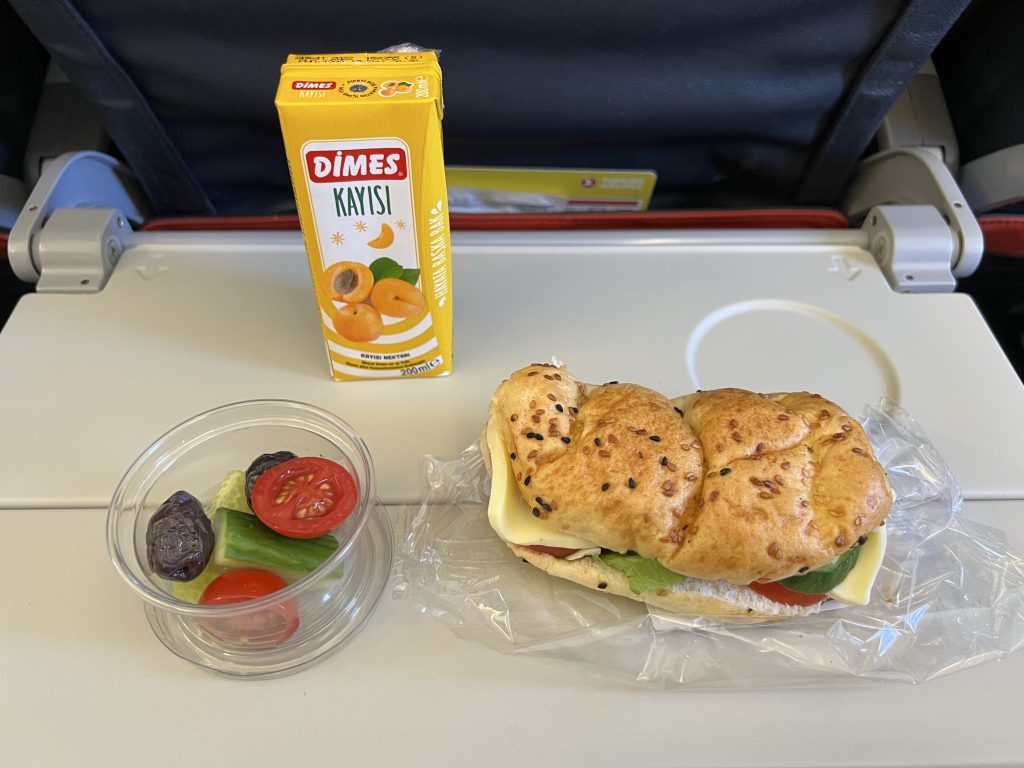 Turkish A321 Economy Food