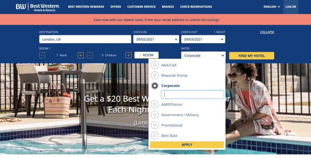 best western search