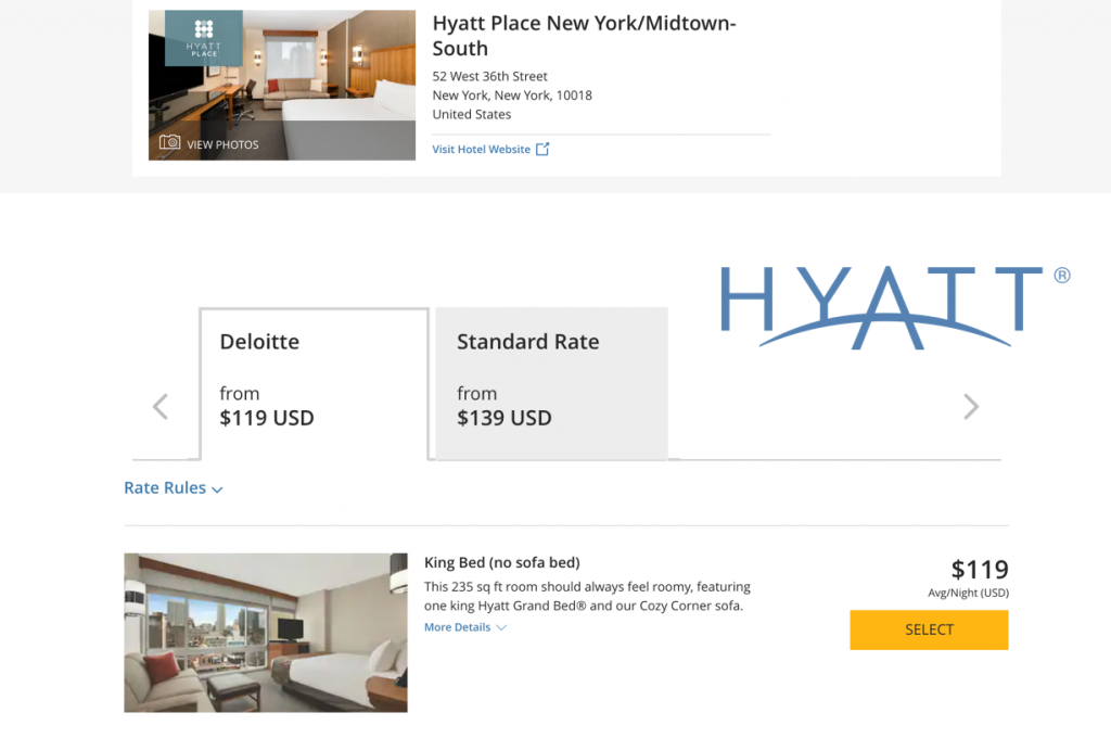 hyatt compare rates